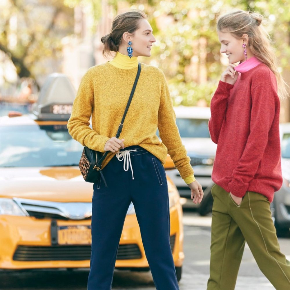 J.CREW Drapey drawstring pant; Navy. NWT